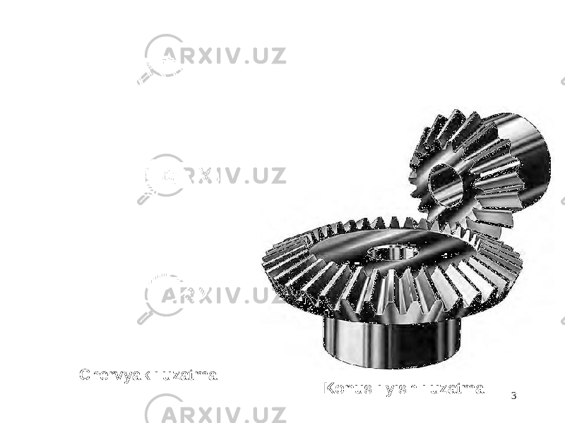 Chervyakli uzatma Konusli yishli uzatma 3 