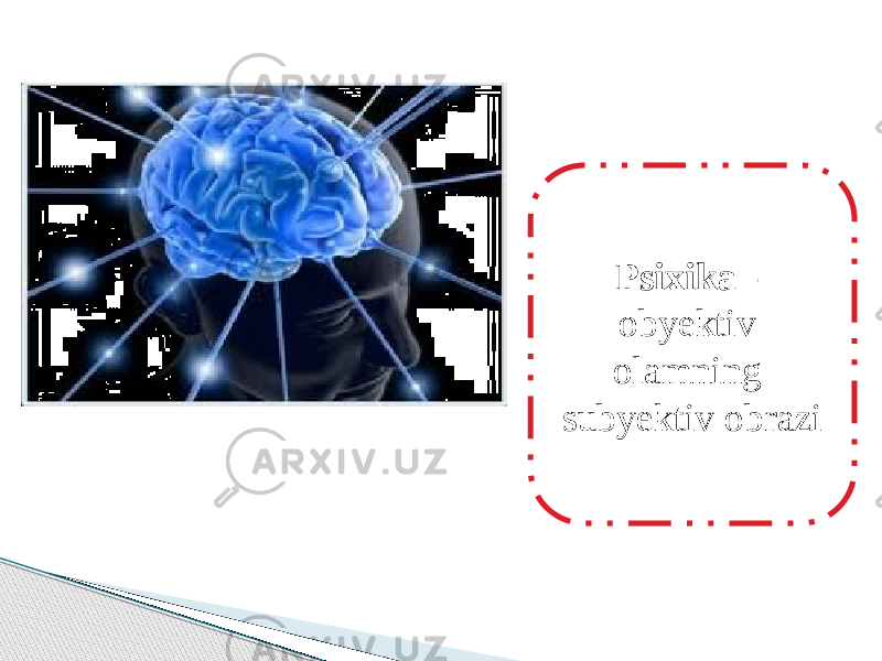 Psixika - obyektiv olamning subyektiv obrazi 