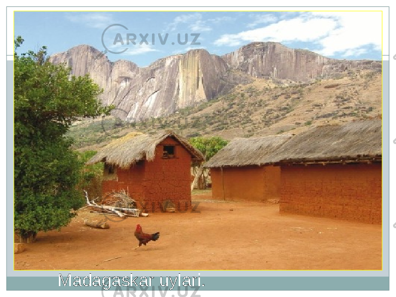 Madagaskar uylari. 