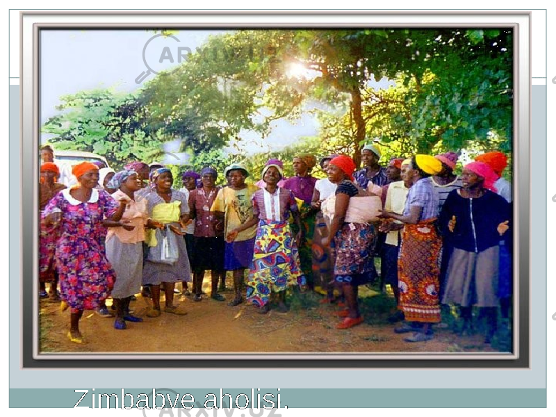 Zimbabve aholisi. 
