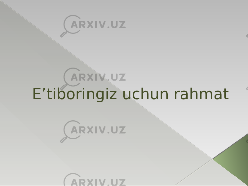 E’tiboringiz uchun rahmat 