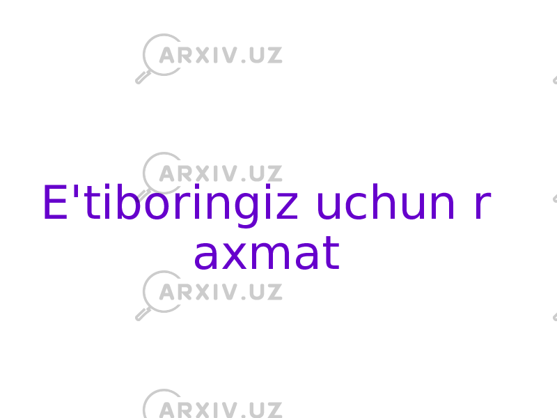 E&#39;tiboringiz uchun r axmat 