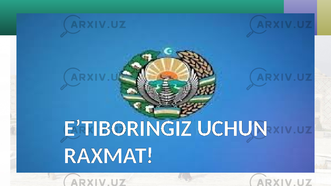 E’TIBORINGIZ UCHUN RAXMAT! 