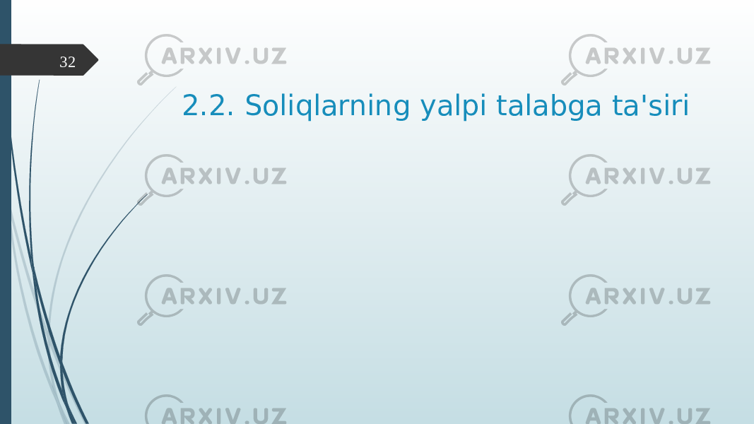 2.2. Soliqlarning yalpi talabga ta&#39;siri32 