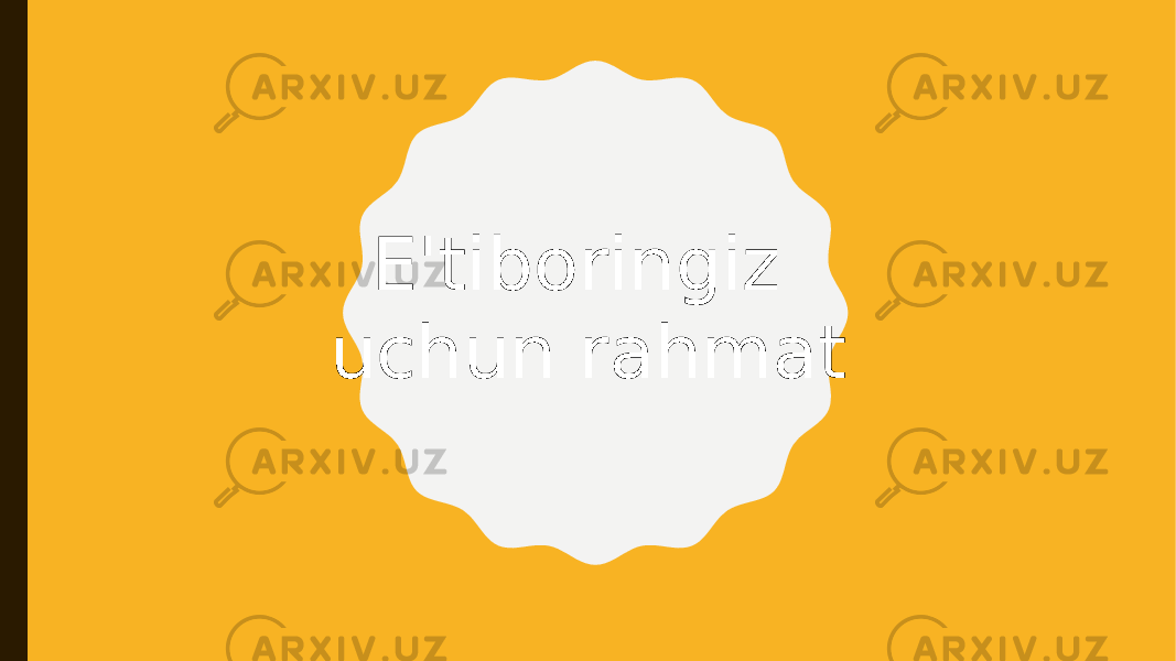 E&#39;tiboringiz uchun rahmat 