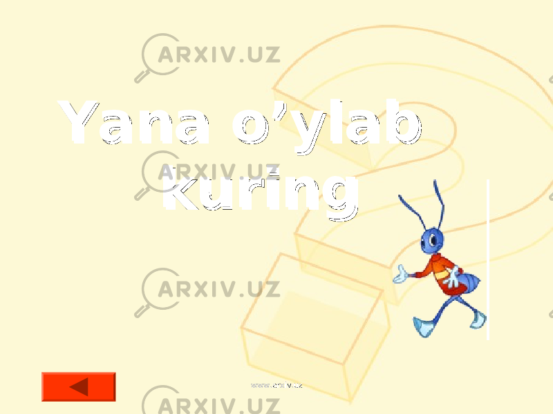 Yana o’ylab Yana o’ylab kuringkuring www.arxiv.uzwww.arxiv.uz 