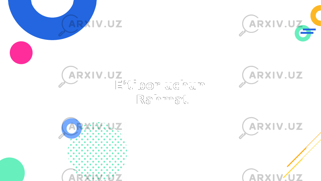 E’tibor uchun Rahmat 