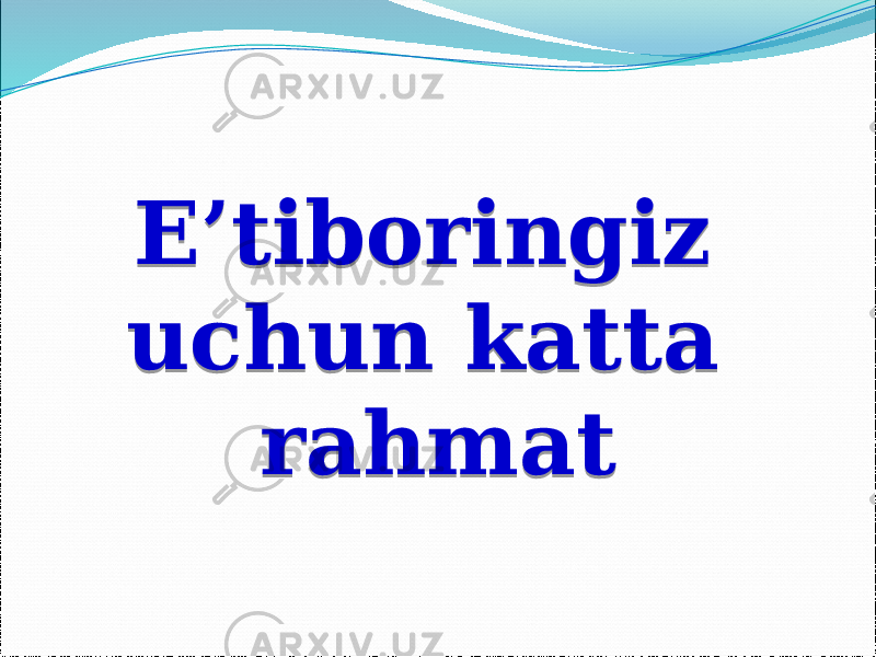 E’tiboringiz uchun katta rahmat  4107110A 18 0B 01 