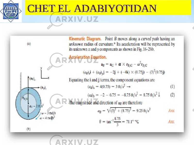 CHET EL ADABIYOTIDANCHET EL ADABIYOTIDAN 