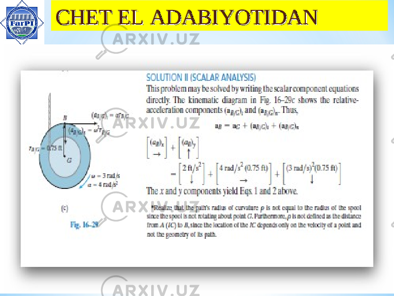 CHET EL ADABIYOTIDANCHET EL ADABIYOTIDAN 