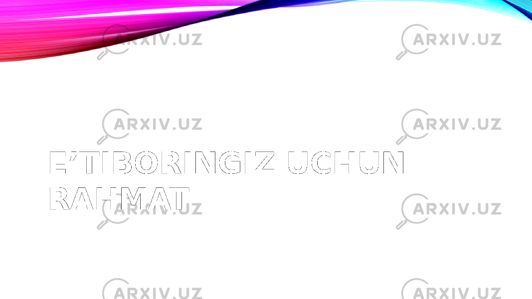 E’TIBORINGIZ UCHUN RAHMAT 