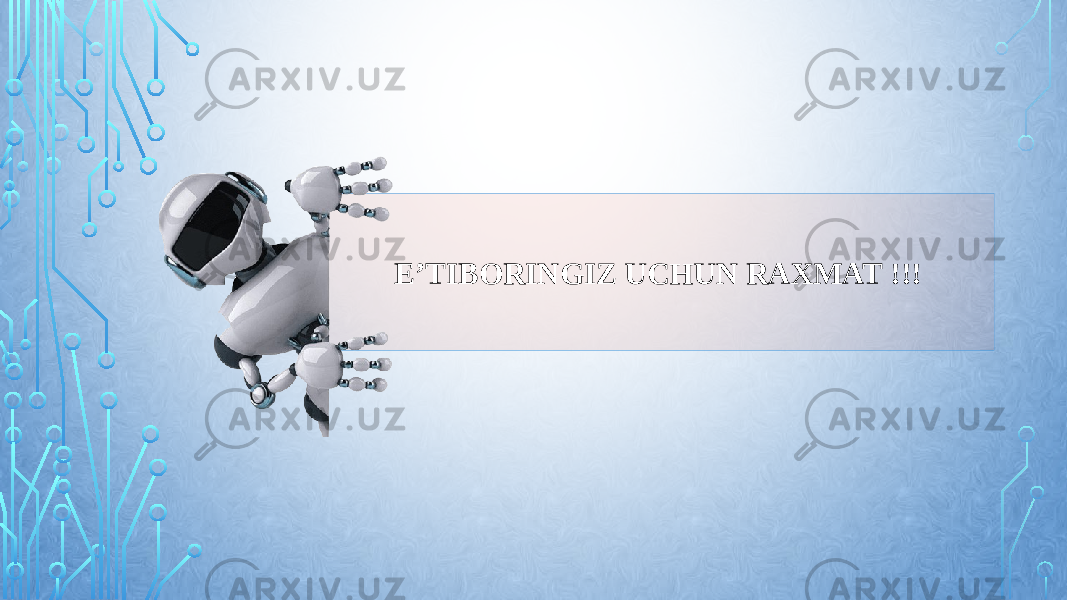 E’TIBORINGIZ UCHUN RAXMAT !!! 