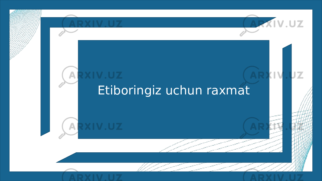 Etiboringiz uchun raxmat 