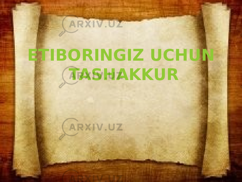 ETIBORINGIZ UCHUN TASHAKKUR 