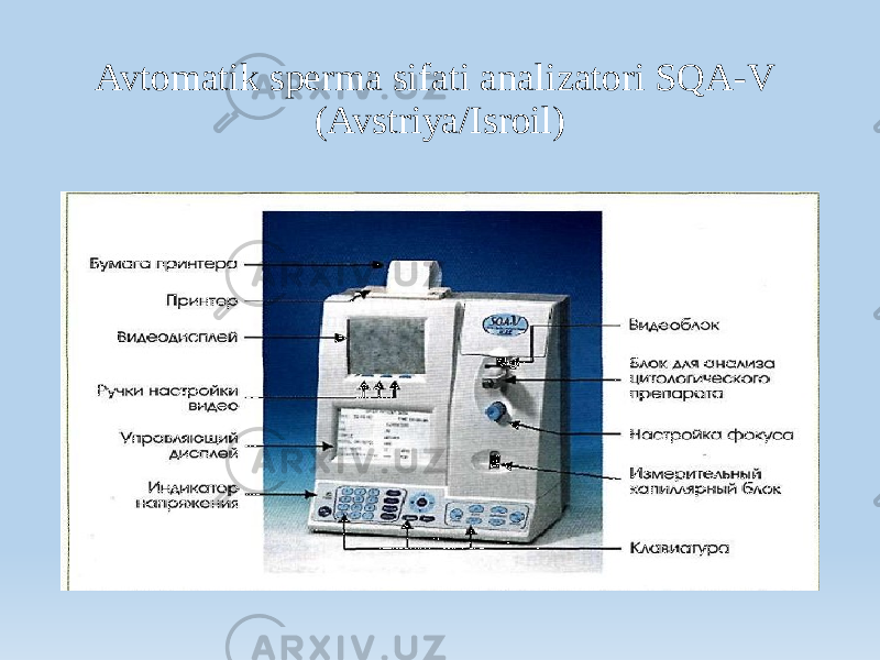 Avtomatik sperma sifati analizatori SQA-V (Avstriya/Isroil) 