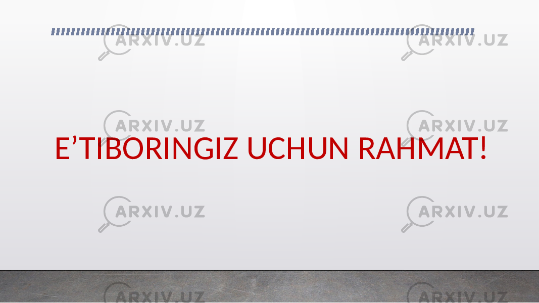 E’TIBORINGIZ UCHUN RAHMAT! 