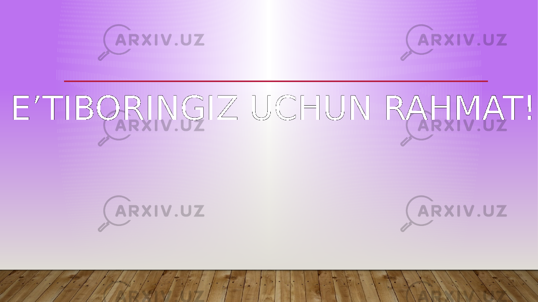 E’TIBORINGIZ UCHUN RAHMAT! 