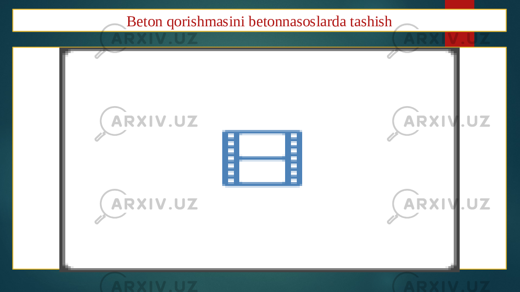 Beton qorishmasini betonnasoslarda tashish 