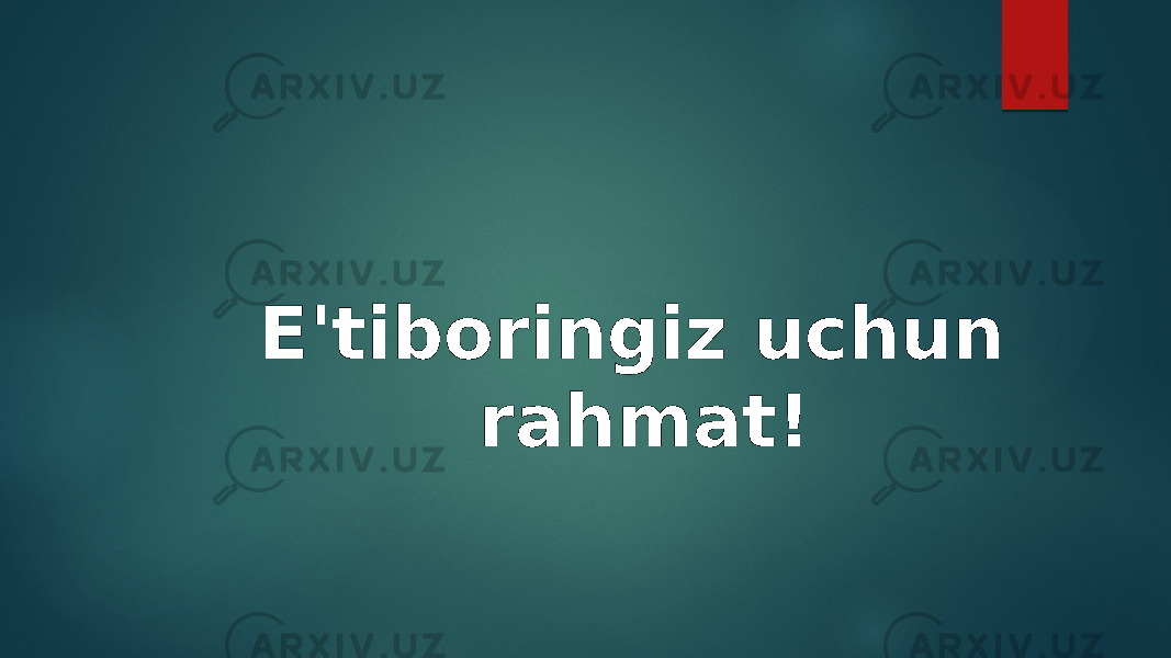 E&#39;tiboringiz uchun rahmat! 