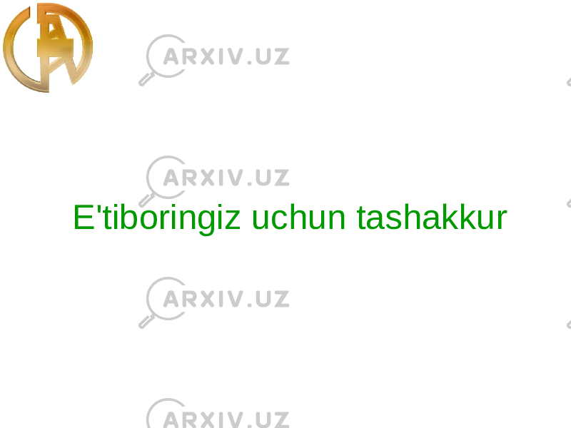 E&#39;tiboringiz uchun tashakkur 