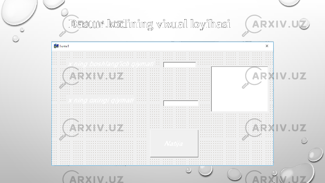 Dastur kodining vizual loyihasi 