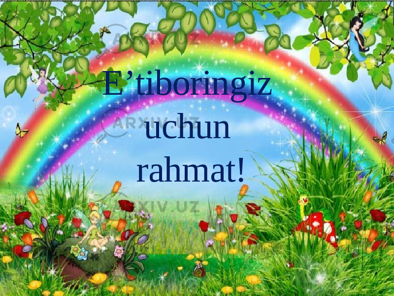 E’tiboringiz uchun rahmat! 