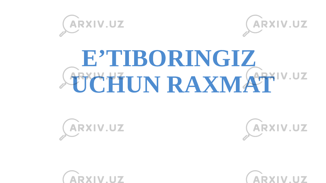 E’TIBORINGIZ UCHUN RAXMAT 