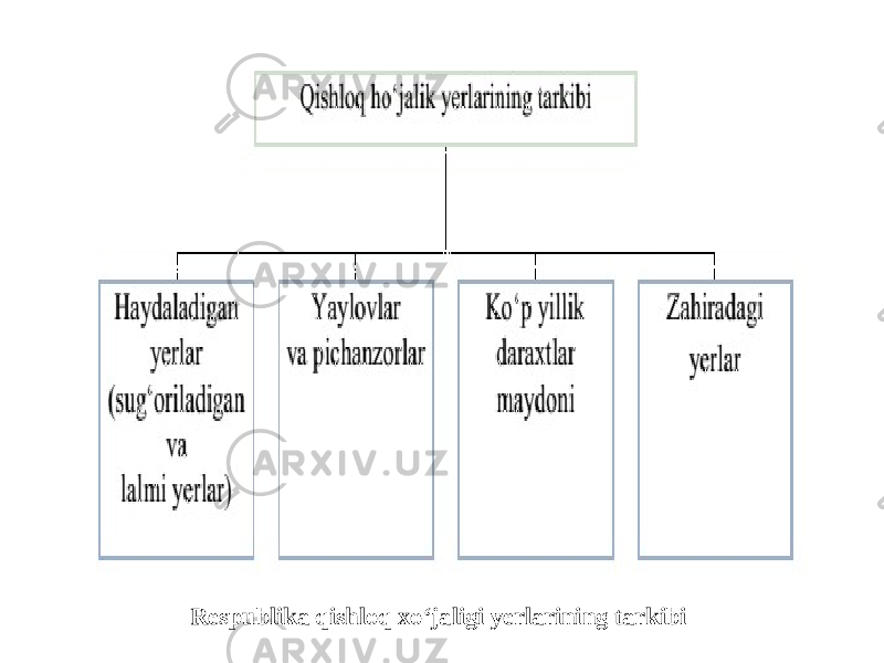 Respublika qishloq xo‘jaligi yerlarining tarkibi 