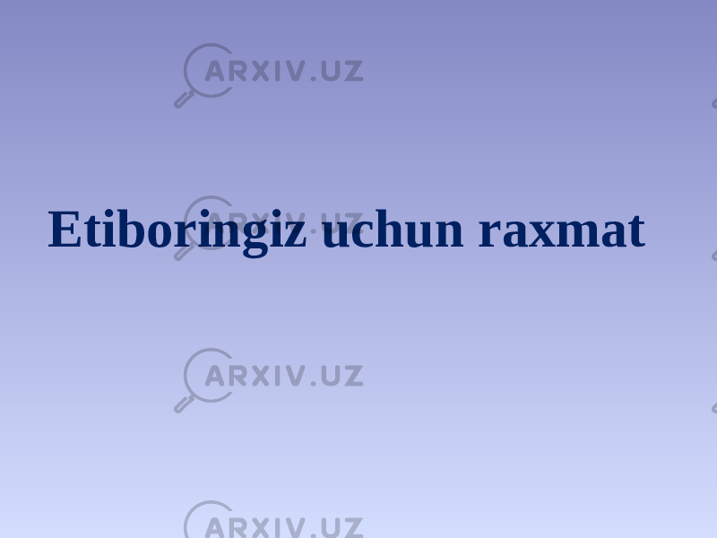 Etiboringiz uchun raxmat 