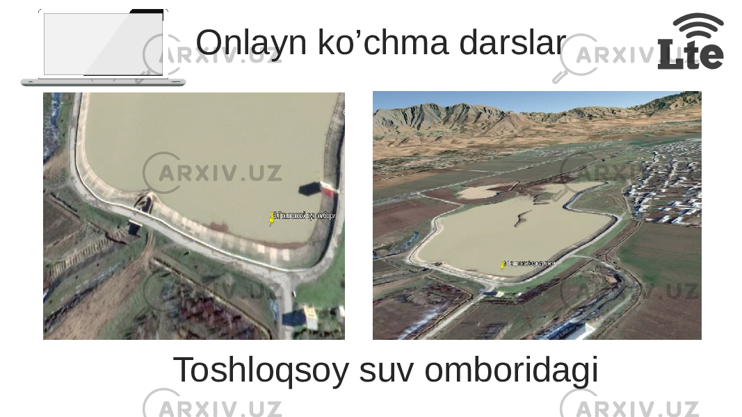 Onlayn ko’chma darslar Content Here Content Here Toshloqsoy suv omboridagi 