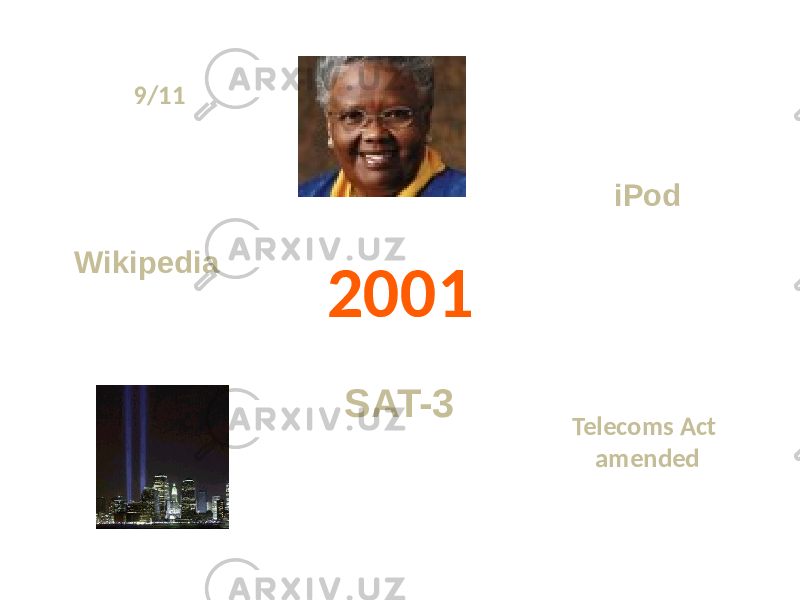 2001 Telecoms Act amendedSAT-3 iPod Wikipedia 9/11 