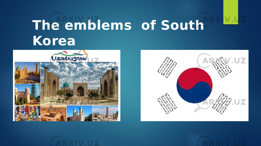 The emblems of South Korea 