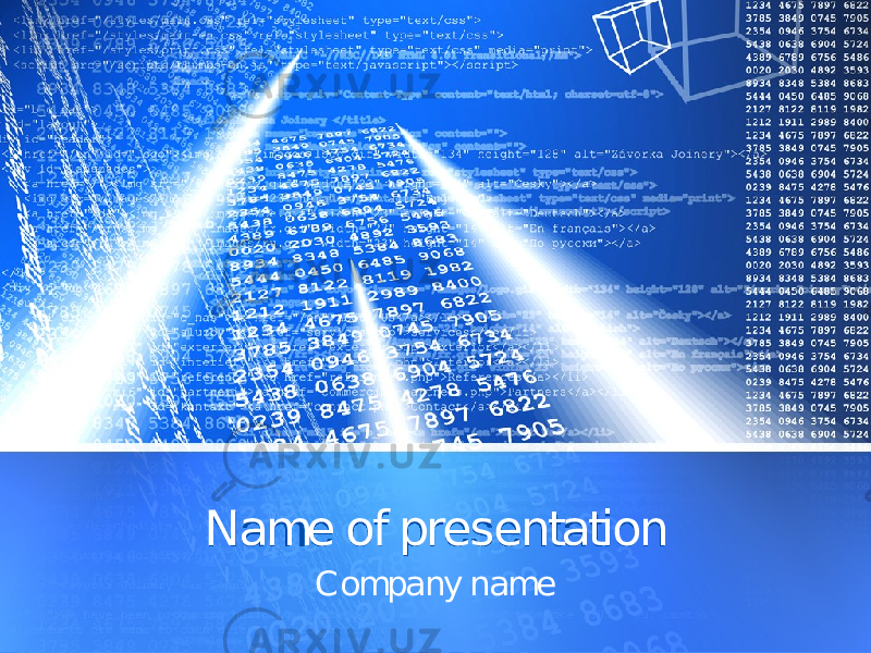 Company nameName of presentation 