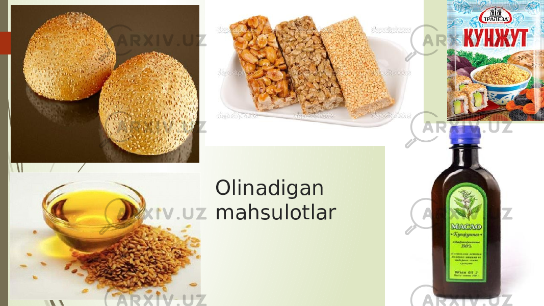 Olinadigan mahsulotlar 