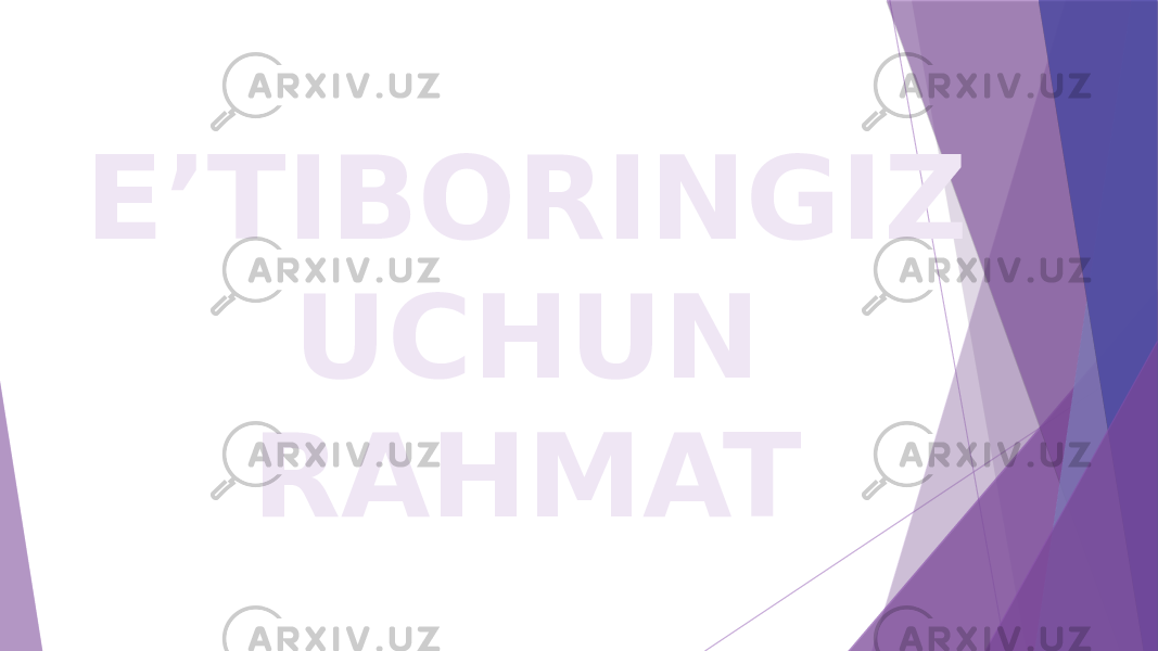 E’TIBORINGIZ UCHUN RAHMAT 