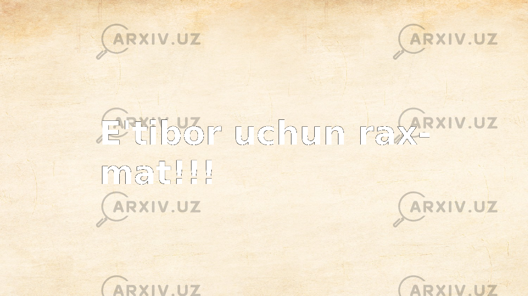 E&#39;tibor uchun rax - mat!!! 