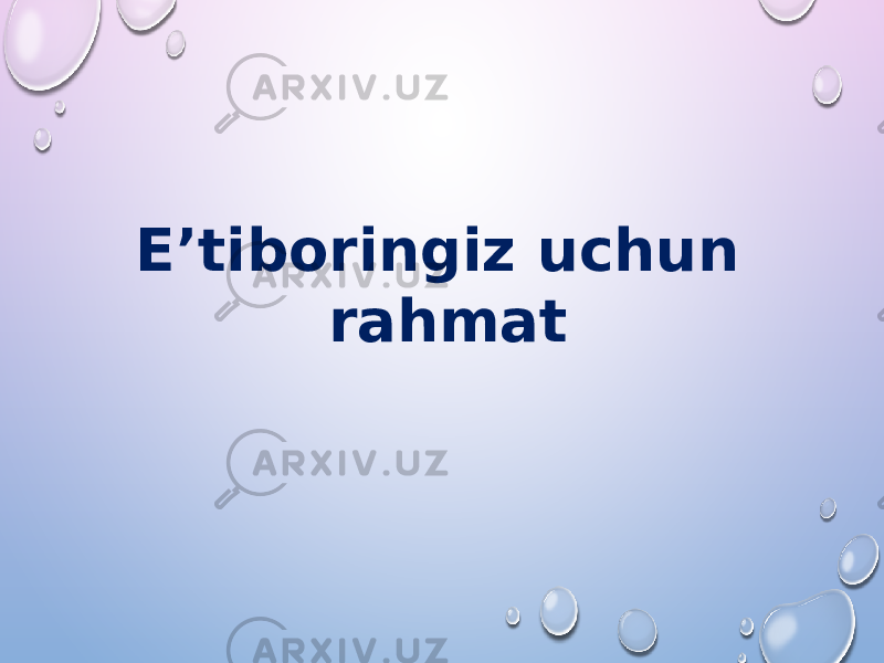 E’tiboringiz uchun rahmat 