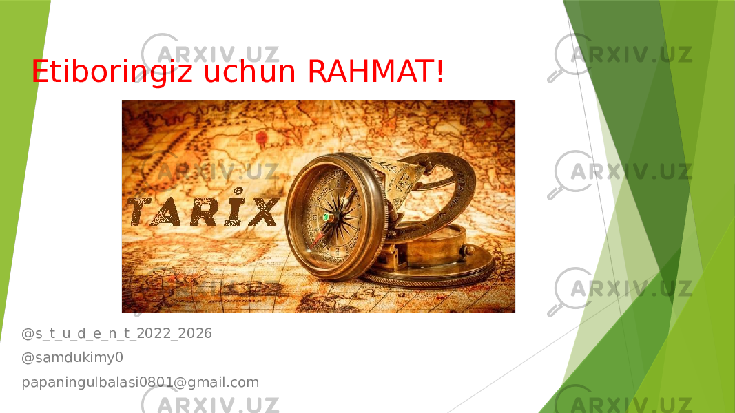 Etiboringiz uchun RAHMAT! @s_t_u_d_e_n_t_2022_2026 @samdukimy0 papaningulbalasi0801@gmail.com 