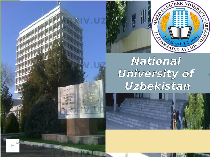 National University of Uzbekistan www.arxiv.uz 