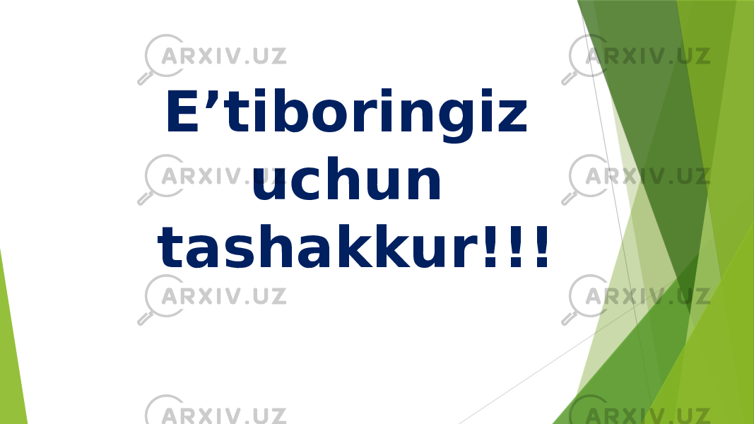 E’tiboringiz uchun tashakkur!!! 