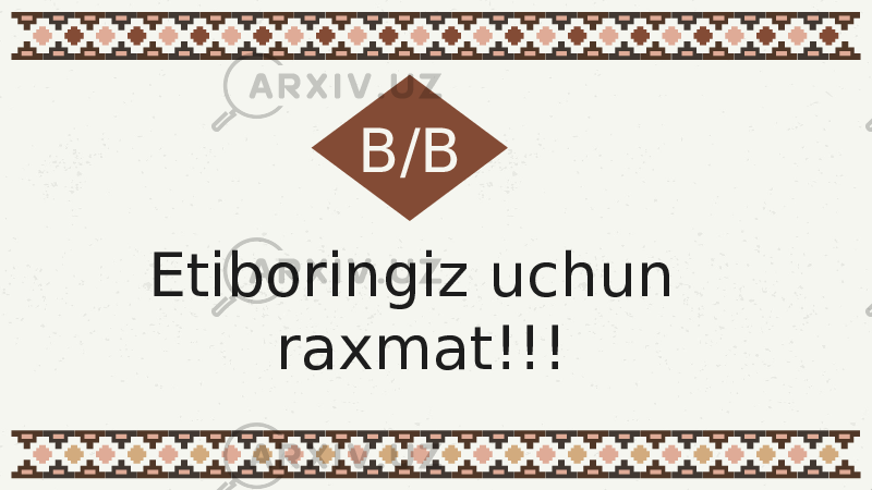 Etiboringiz uchun raxmat!!! B/B 