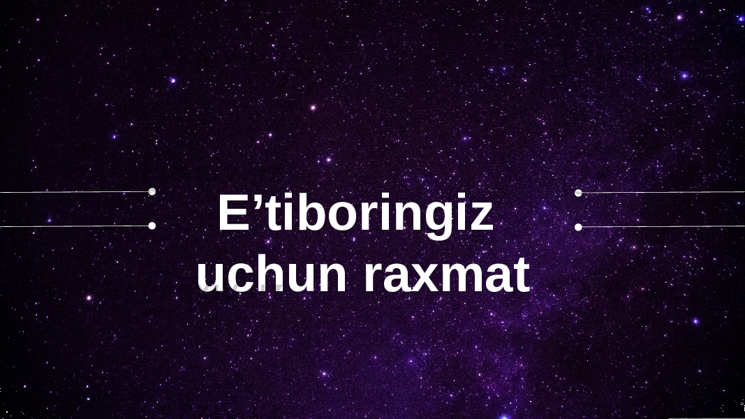 Eʼtiboringiz uchun raxmat 