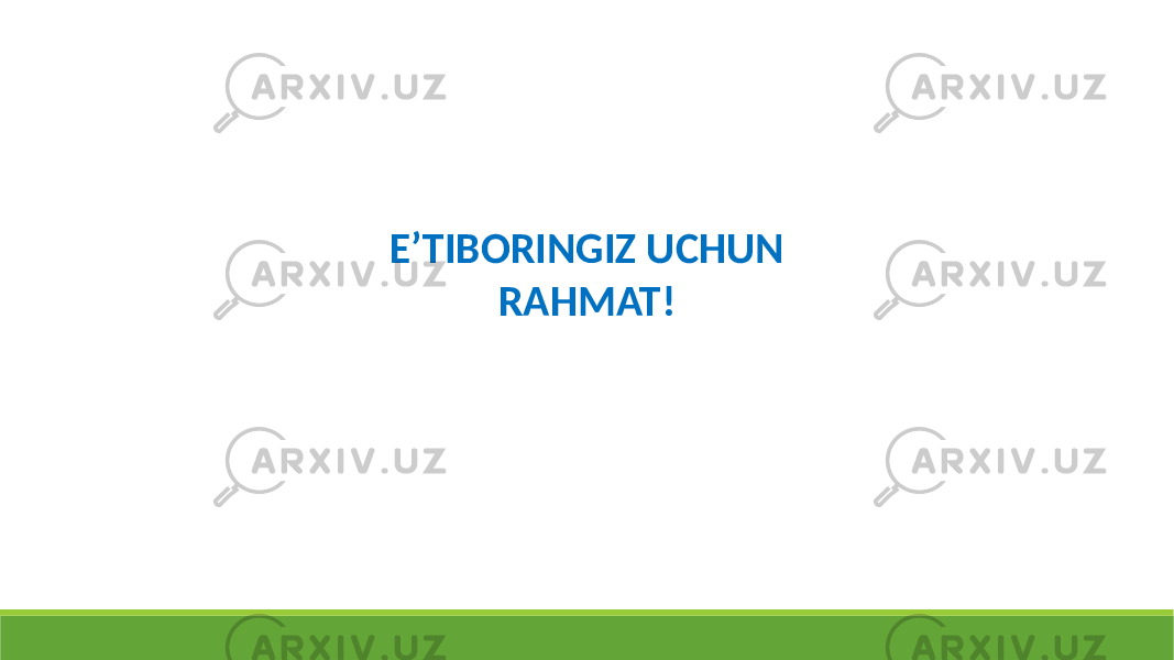 E’TIBORINGIZ UCHUN RAHMAT! 