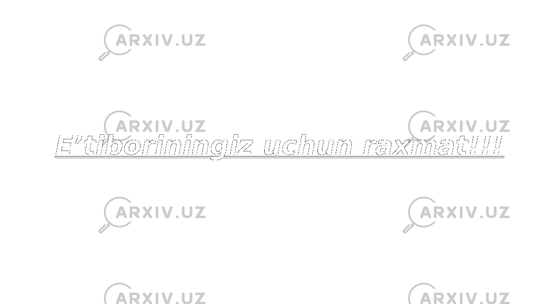 E’tiboriningiz uchun raxmat!!! 