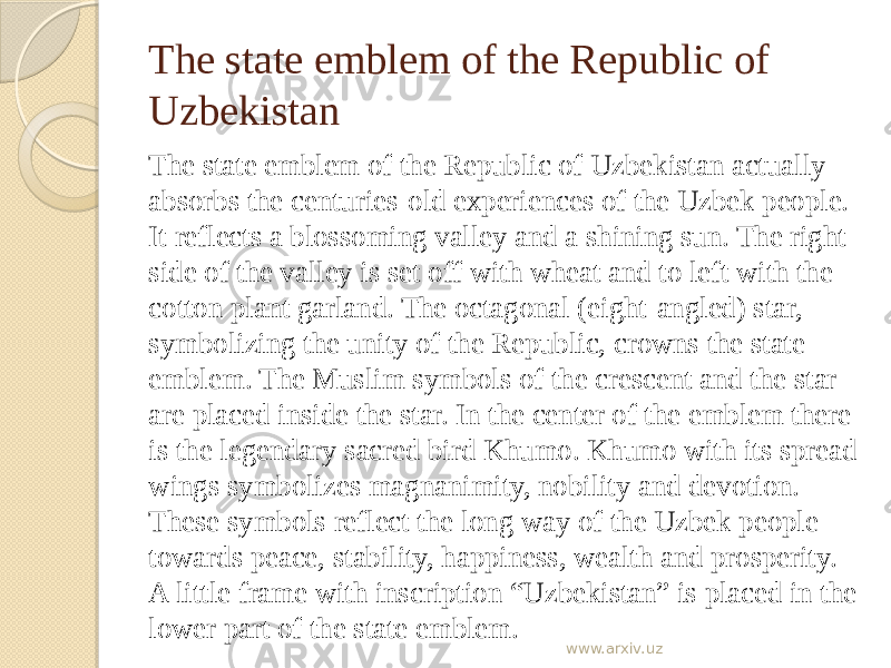 essay about my country uzbekistan