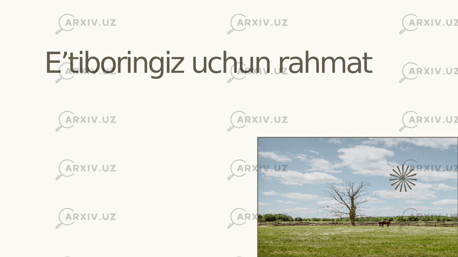 E’tiboringiz uchun rahmat 