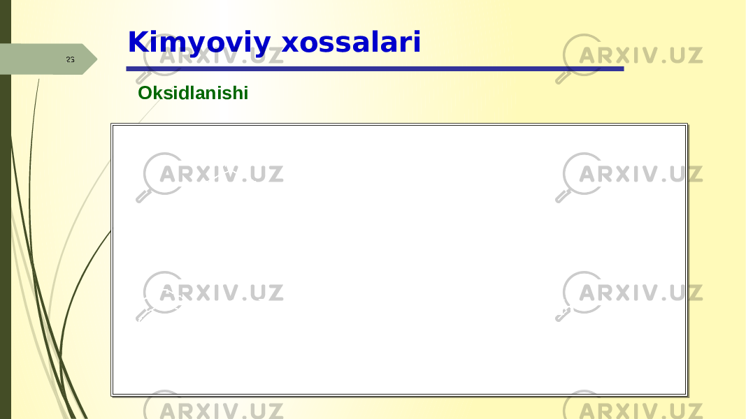 23 OksidlanishiKimyoviy xossalari 