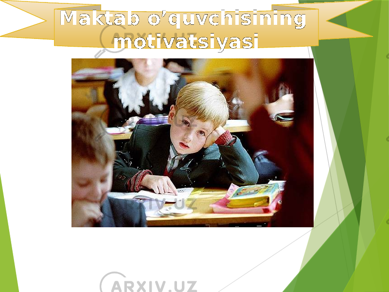 Maktab o’quvchisining motivatsiyasi 