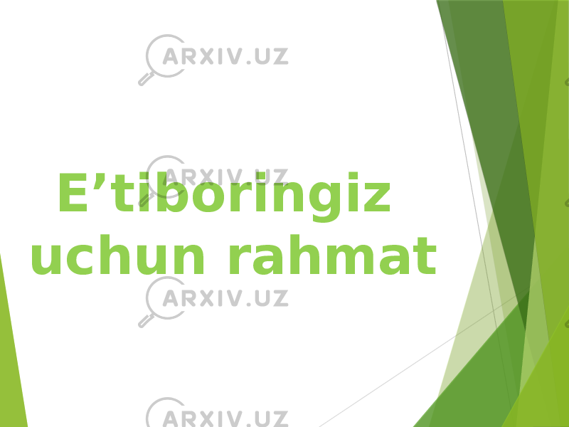 E’tiboringiz uchun rahmat 