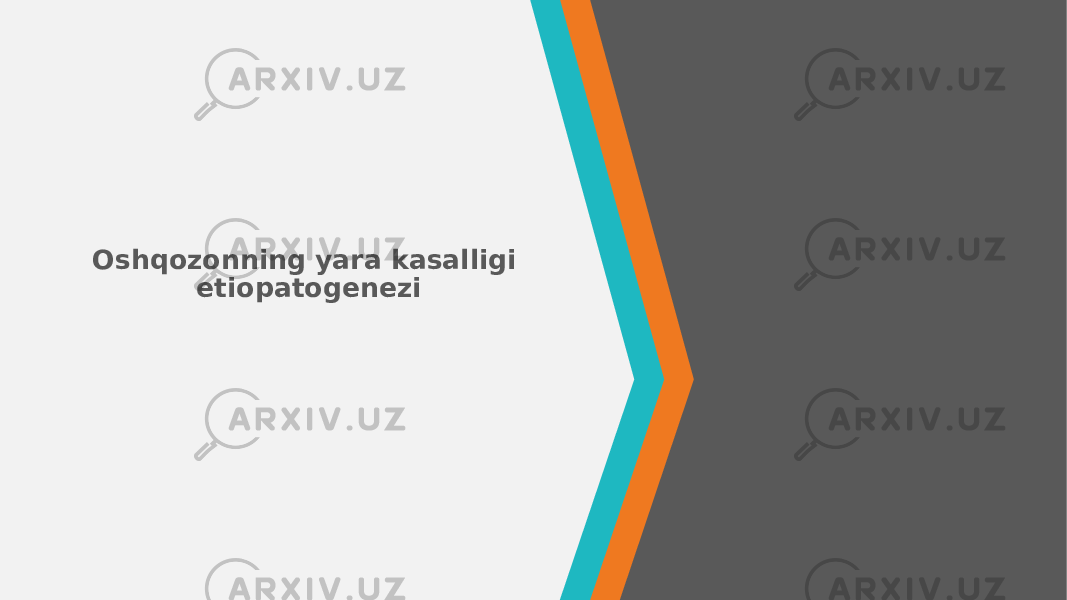 Oshqozonning yara kasalligi etiopatogenezi 
